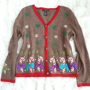 🤗HP🤗Candy Cane Not So Ugly Cardigan Sweater